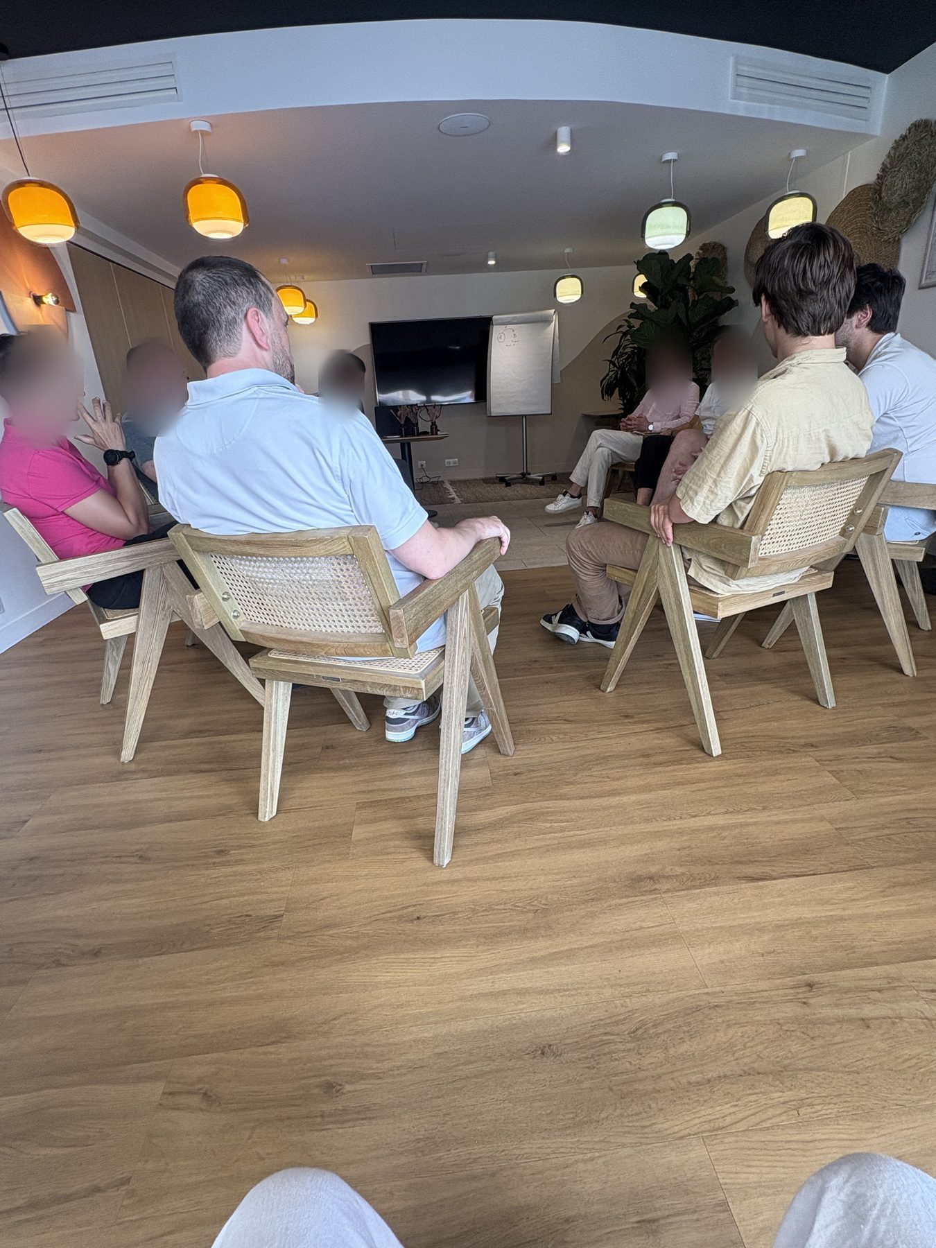 Atelier en cercle pendant une formation